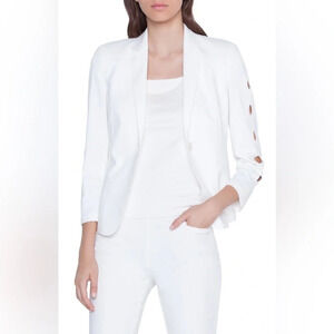 Akris Punto Memphis Wave Blazer In White